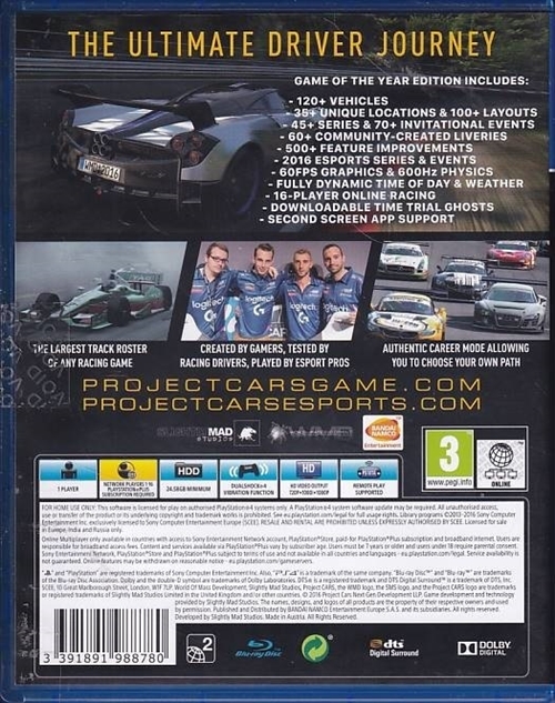 Project Cars Game of the Year Edition - PS4 (B Grade) (Genbrug)